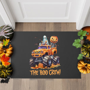 Modern Monster Truck Cute Boo Crew Halloween Doormat