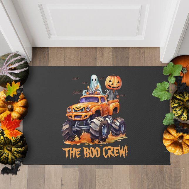 Modern Monster Truck Cute Boo Crew Halloween Doormat (Creator Uploaded)