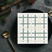Modern Montauk Grid Green & Beige
