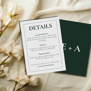 Modern Moody Wedding Enclosure Card
