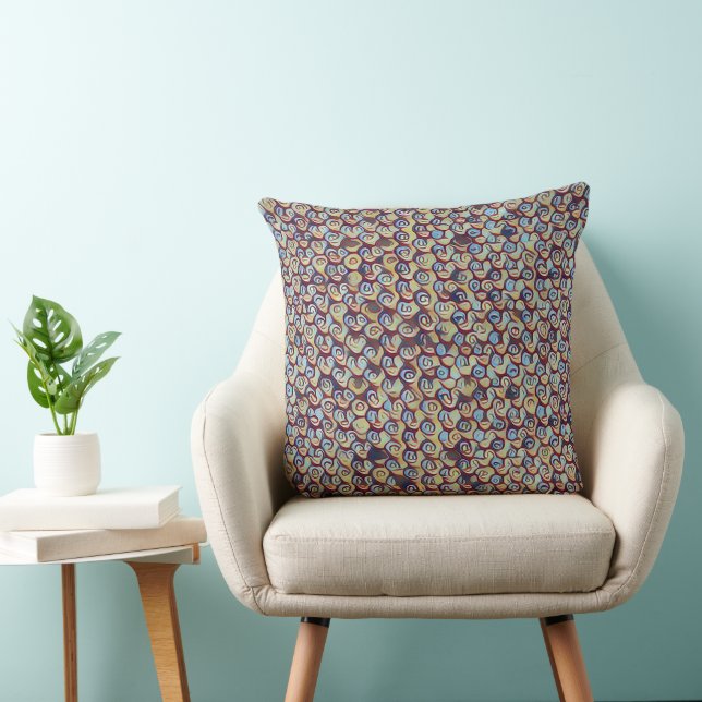 Modern mosaic abstract geometric pattern 1290 cushion (Chair)