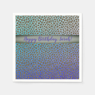 Modern Mosaic Animal Print Napkin