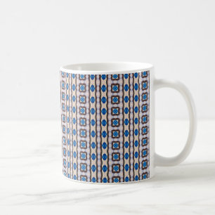 Modern mosaic geometric abstract pattern 1298 coffee mug