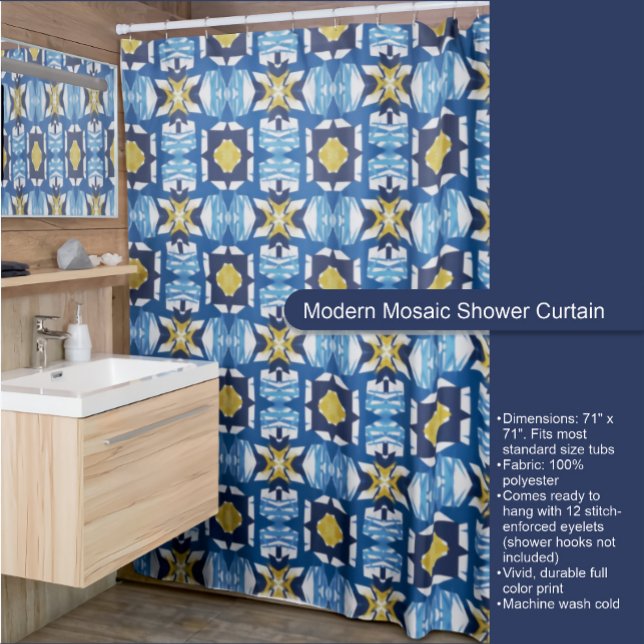 Modern Mosaic Shower Curtain (Creator Uploaded)
