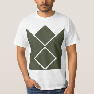 Modern Moss Green Bold Geometric Tee