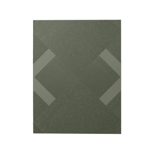 Modern Moss Green Chevrons Notepad – Customisable (Rotated)