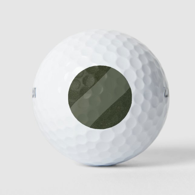 Modern Moss Green Custom Golf Balls (Front)