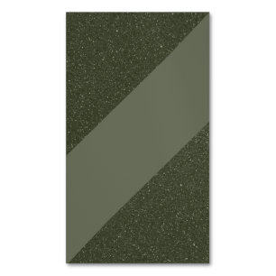 Modern Moss Green Diagonal - Business Card Magnet