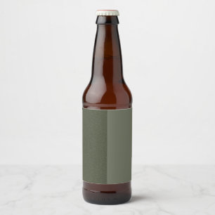 Modern Moss Green Dual-Tone Bottle Label - Custom