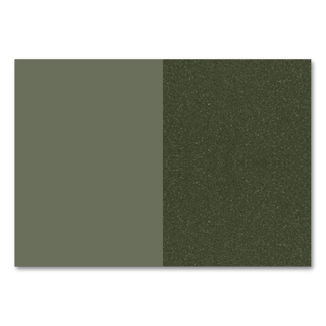 Modern Moss Green Event Table Card – Customisable (Front)