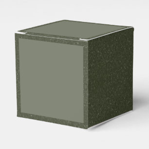Modern Moss Green Favour Box with Speckle Trim
