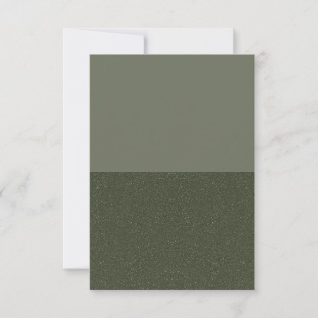 Modern Moss Green Flat Card – Customisable (Front)