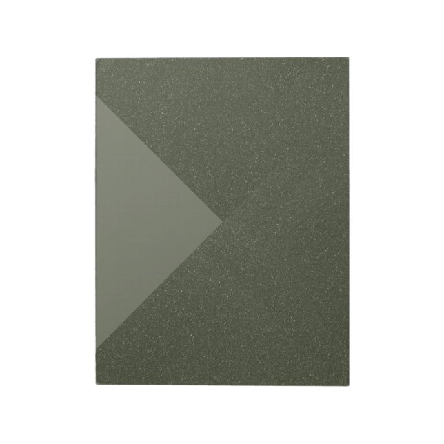Modern Moss Green Geometric Notepad – Customisable (Rotated)
