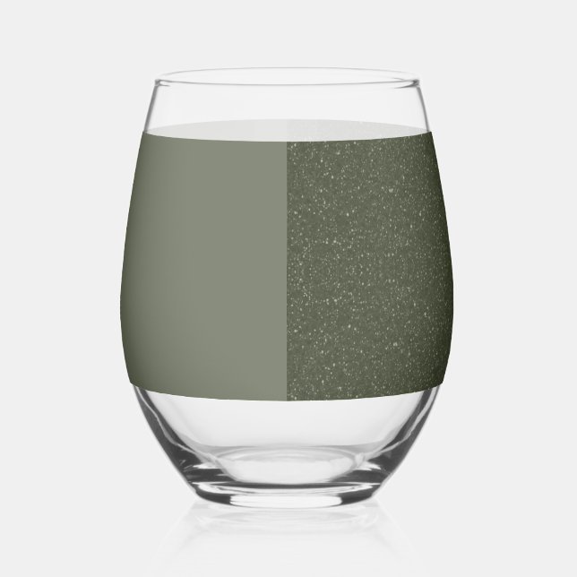 Modern Moss Green Glass Set – Customisable (Left)