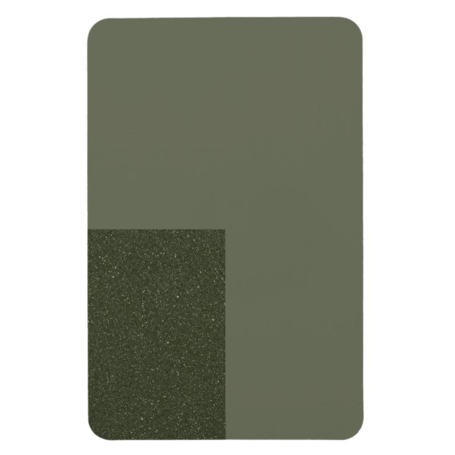 Modern Moss Green Magnet With Textured Accent (Vertical)