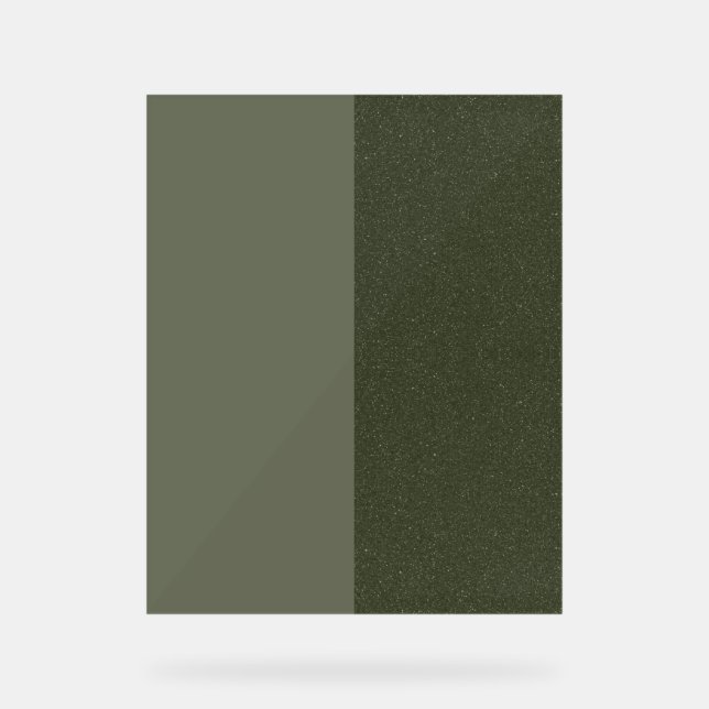 Modern Moss Green Panel Acrylic Sign – Customise (Front)