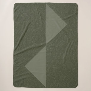 Modern Moss Green Sherpa Blanket –Custom Cosy Gift