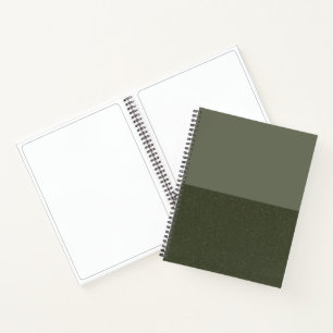 Modern Moss Green Spiral Sketchbook – Customisable Notebook