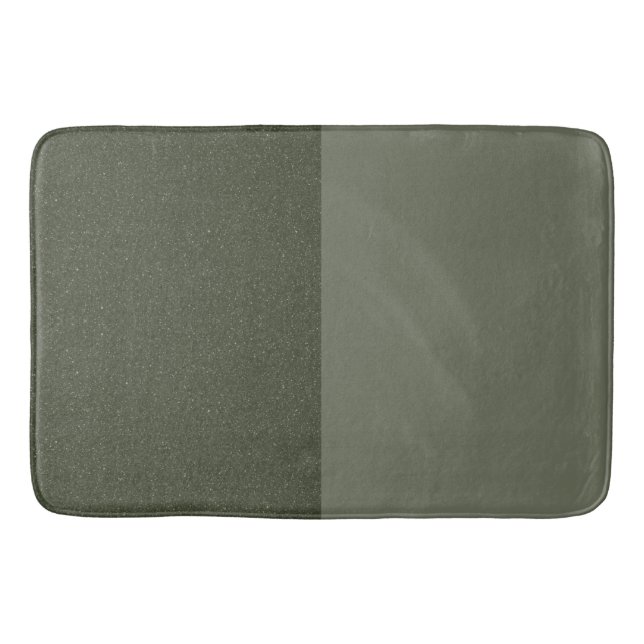 Modern Moss Green Split Bath Mat – Customisable (Front)