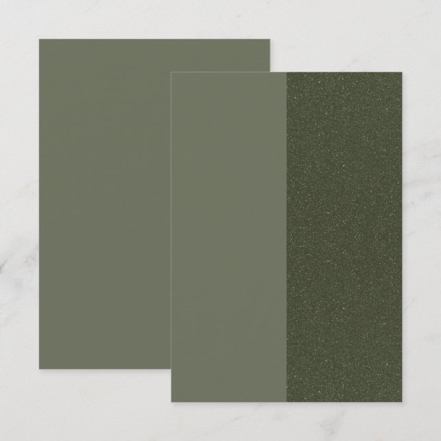 Modern Moss Green Split Card – Customisable (Front/Back)
