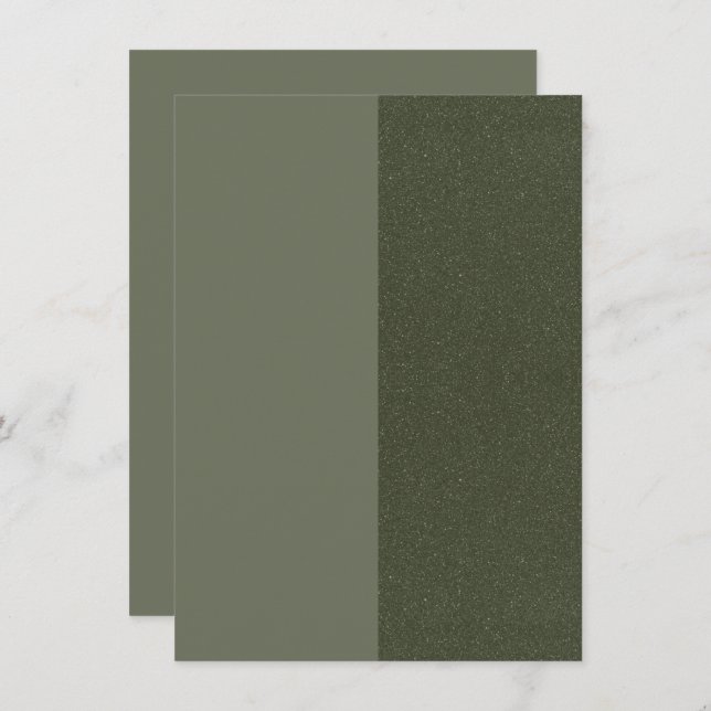 Modern Moss Green Split Enclosure Card – Customise (Front/Back)