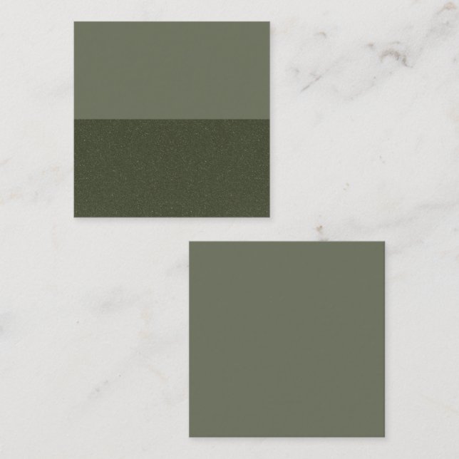 Modern Moss Green Split Insert Card – Customisable (Front/Back)