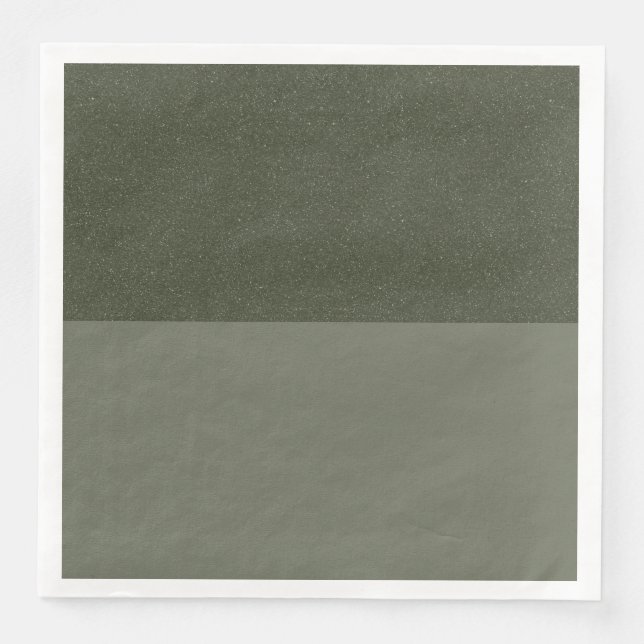 Modern Moss Green Split Napkin – Customisable (Front)