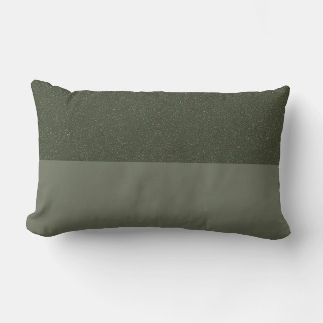 Modern Moss Green Split Throw Pillow – Customise (Front)