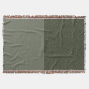 Modern Moss Green Split Woven Blanket – Customise
