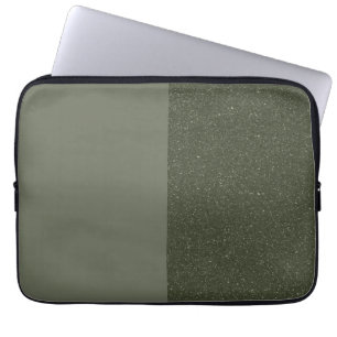 Modern Moss Green Textured Laptop Sleeve (Custom)
