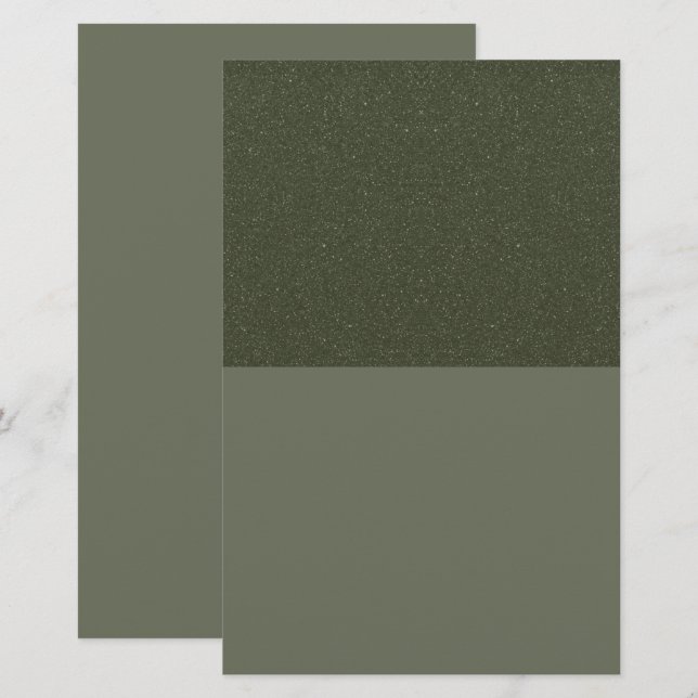 Modern Moss Green Textured Stationery – Customise (Front/Back)