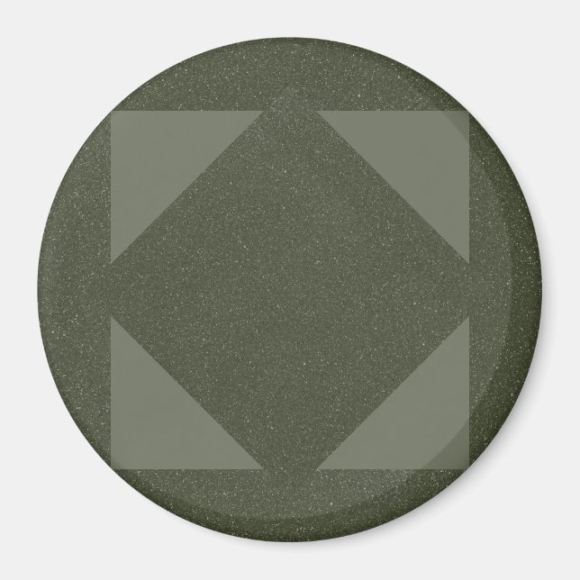 Modern Moss Green Triangle Magnet (Front)
