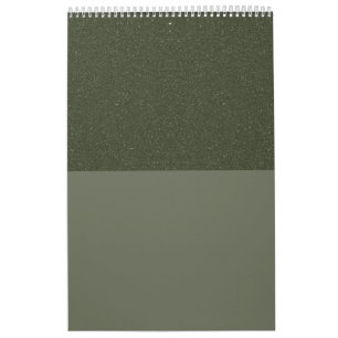 Modern Moss Green Two-Tone Calendar – Customisable