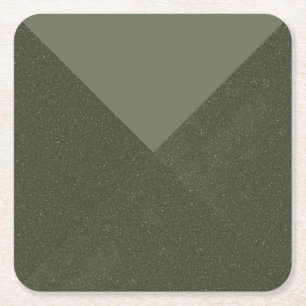 Modern Moss Green V-Corner - Paper Coaster