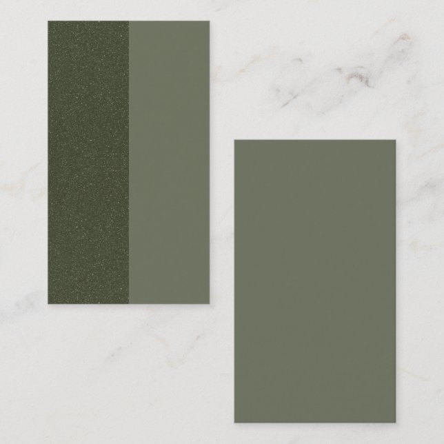 Modern Moss Green Vertical Discount Card - Custom (Front/Back)