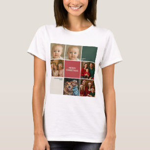 Modern mother collage Christmas family T-Shirt
