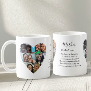 Modern Mother Definition & Heart Photos Coffee Mug