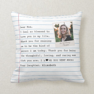 Modern Mother Mom Photo Notebook Letter Message Cushion