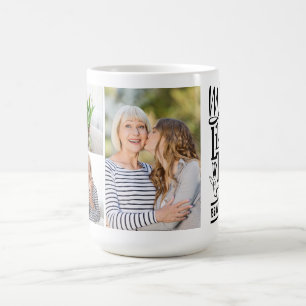 Modern Mother Quote Family Photo Collage  Coffee Mug