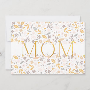 Modern Mothers day Gold Foil MOM Floral Confetti