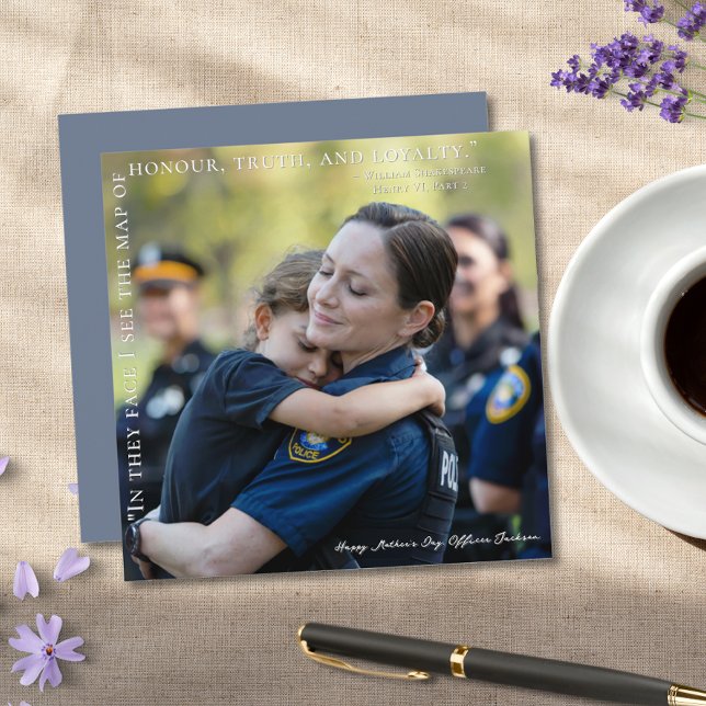 Modern Mother's Day Keepsake First Responder Quote Holiday Card (Creator Uploaded)