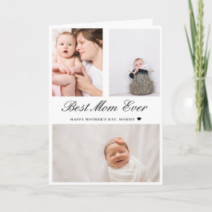 Modern Mother's Day Photo Collage Folded Card