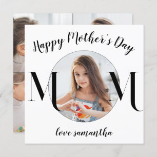 Modern Mother's Day Photo Collage Greeting Card