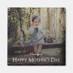 Modern Mother's Day Photo Magnet