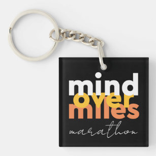 Modern Motivation With Yellow On Black Typography Key Ring