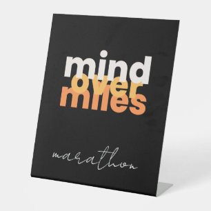 Modern Motivational Black Orange Bold Typography Pedestal Sign