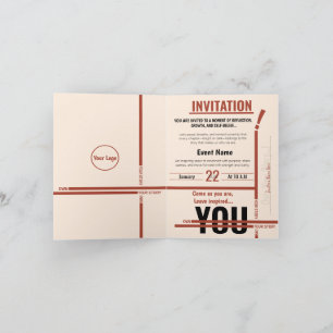 Modern Motivational Event Invitation Card   Semina