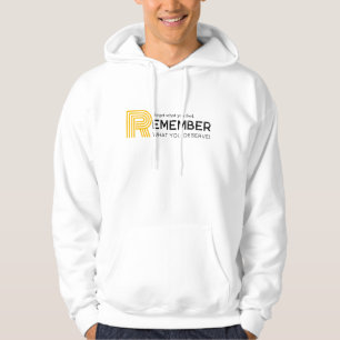 Modern motivational orange Black Typography Hoodie