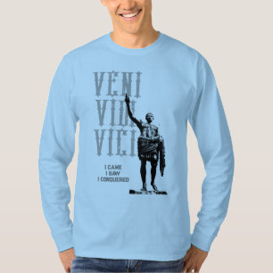 Modern Motivational Quote Veni Vidi Vici Template T-Shirt