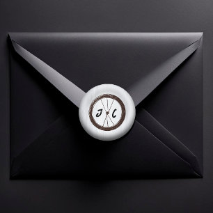 Modern Motorcycle Biker Themed Wedding  Classic Round Sticker